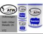 Preview: Volkswagen, Satin Silber Metallic 2C, V72: 500ml Lackdose + 500ml Klarlack + 250ml Härter - Set, von ATW Autoteile West.